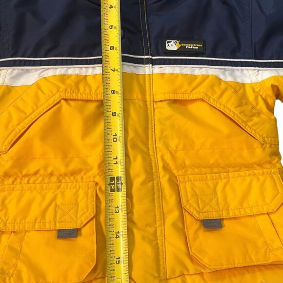 Greendog Coat Size 12M Zip Up Button Pockets Yellow White Blue Jacket - Picture 2 of 6